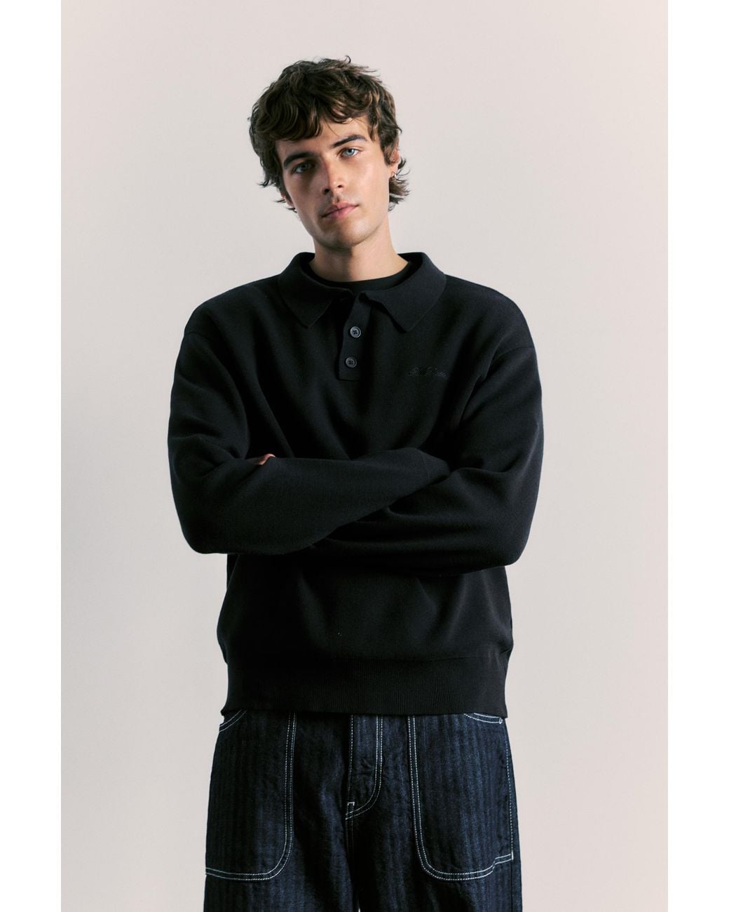 Polo di Pull&Bear in Black da Uomo