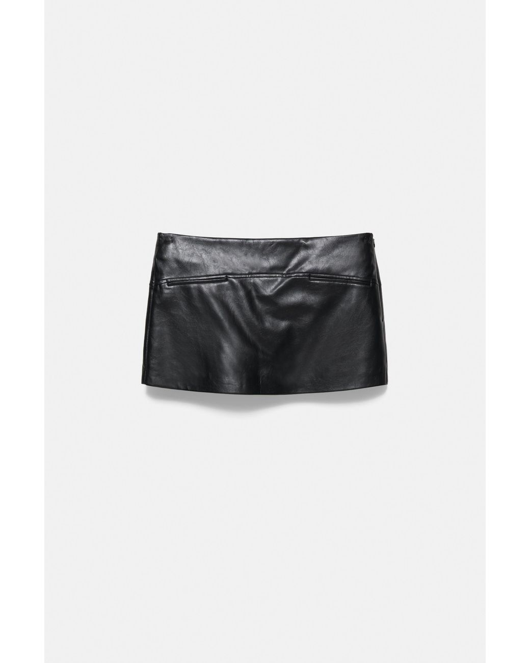 Pull&Bear Red Leather Effect Mini Skirt