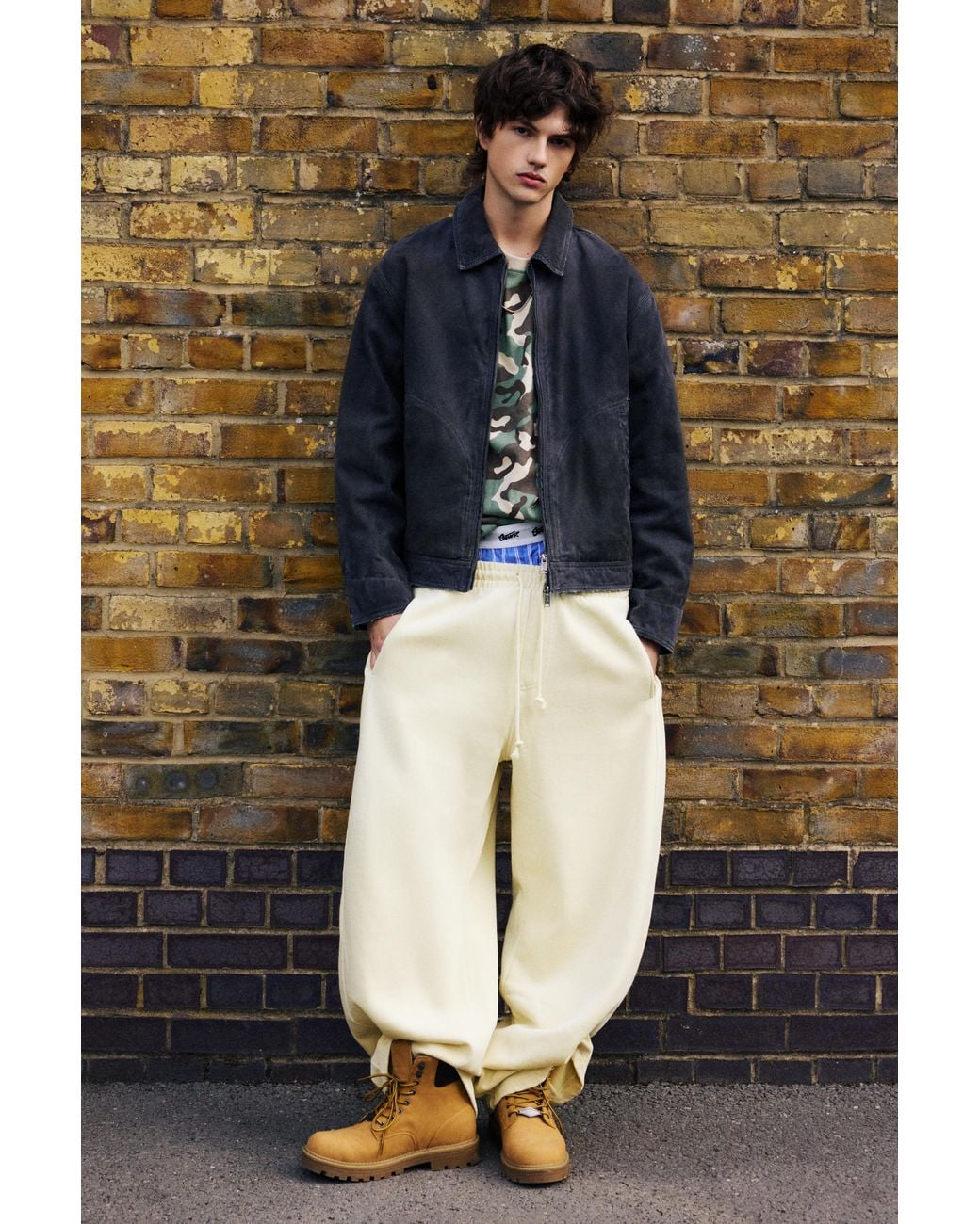 Pull&Bear Multicolor Balloon Fit Stwd Trousers for men