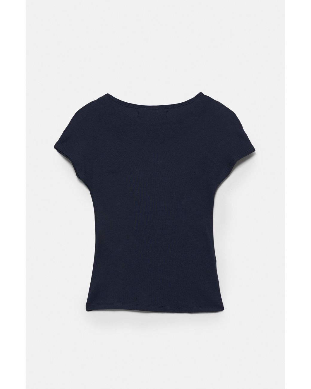 Pull&Bear Blue Fitted Short Sleeve T-Shirt