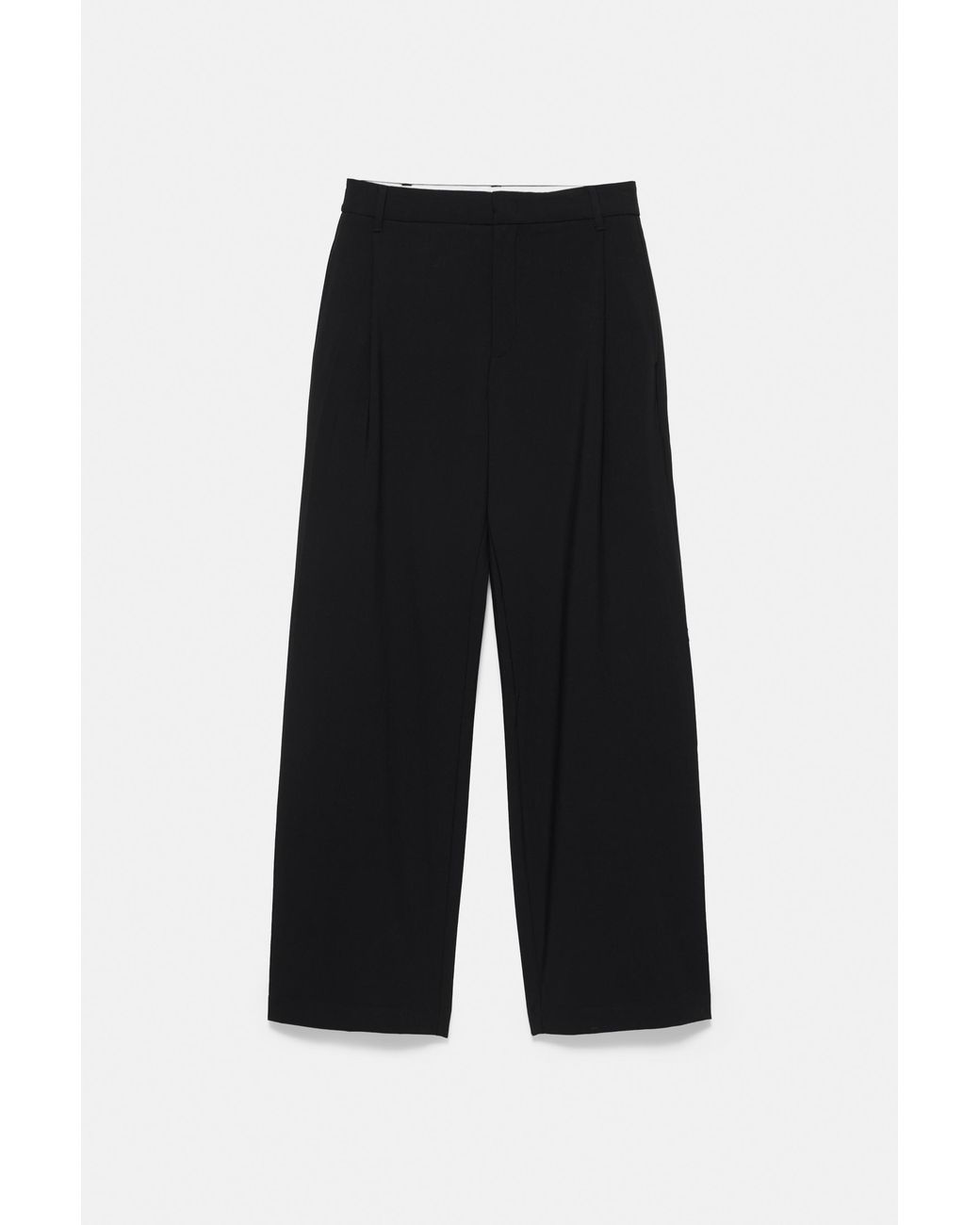 Pull&Bear Nette Broek Met Bandplooi in het Black