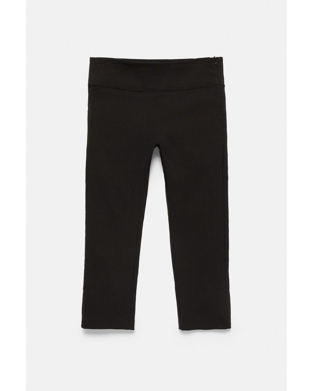 Pull&Bear Black Wide-Waist Capris
