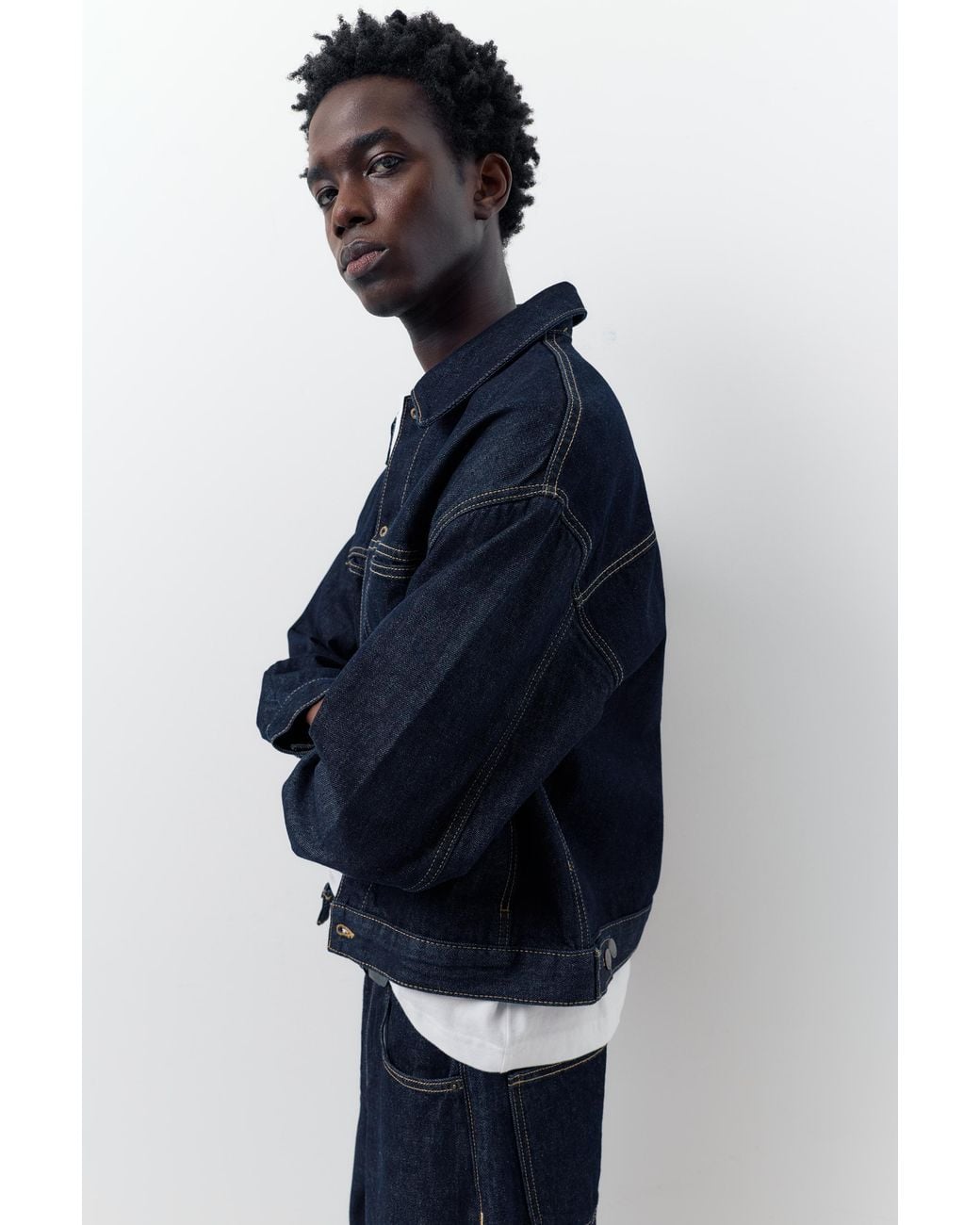 Pull&Bear Denim Truckerjack in het Blue voor heren