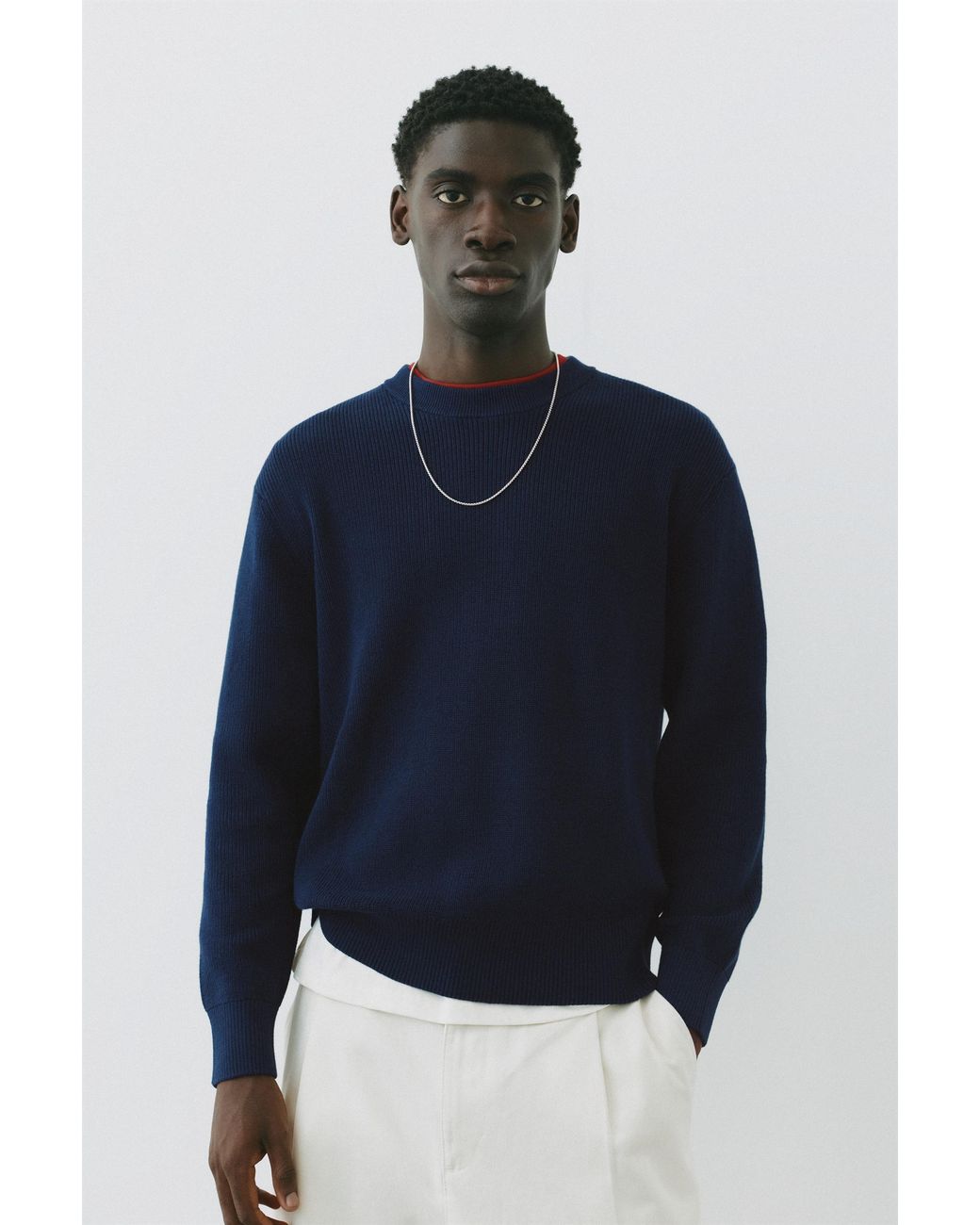 Pullover Basico di Pull&Bear in Blue da Uomo