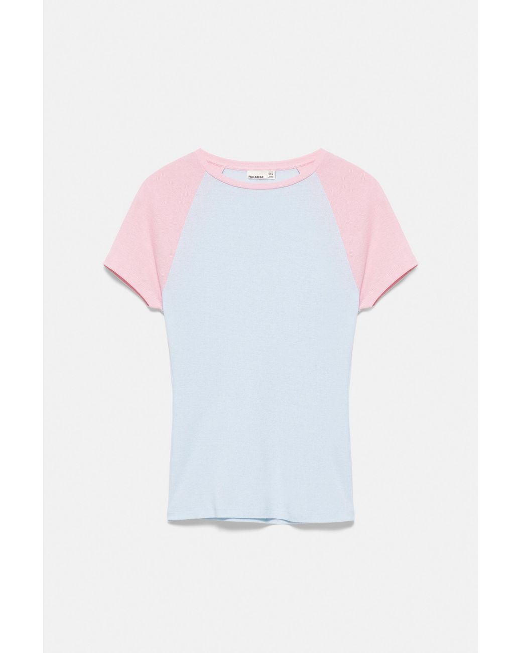 T-Shirt Raglan Contrasté Pull&Bear en coloris Multicolor