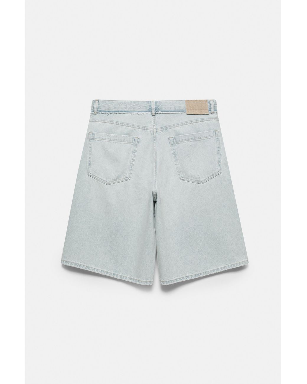 Pull&Bear Multicolor Wide-Leg Denim Bermuda Shorts for men