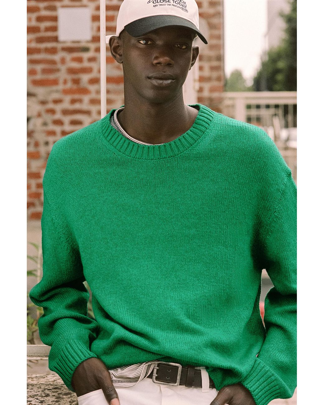 Maglia Collo Rotondo di Pull&Bear in Green da Uomo