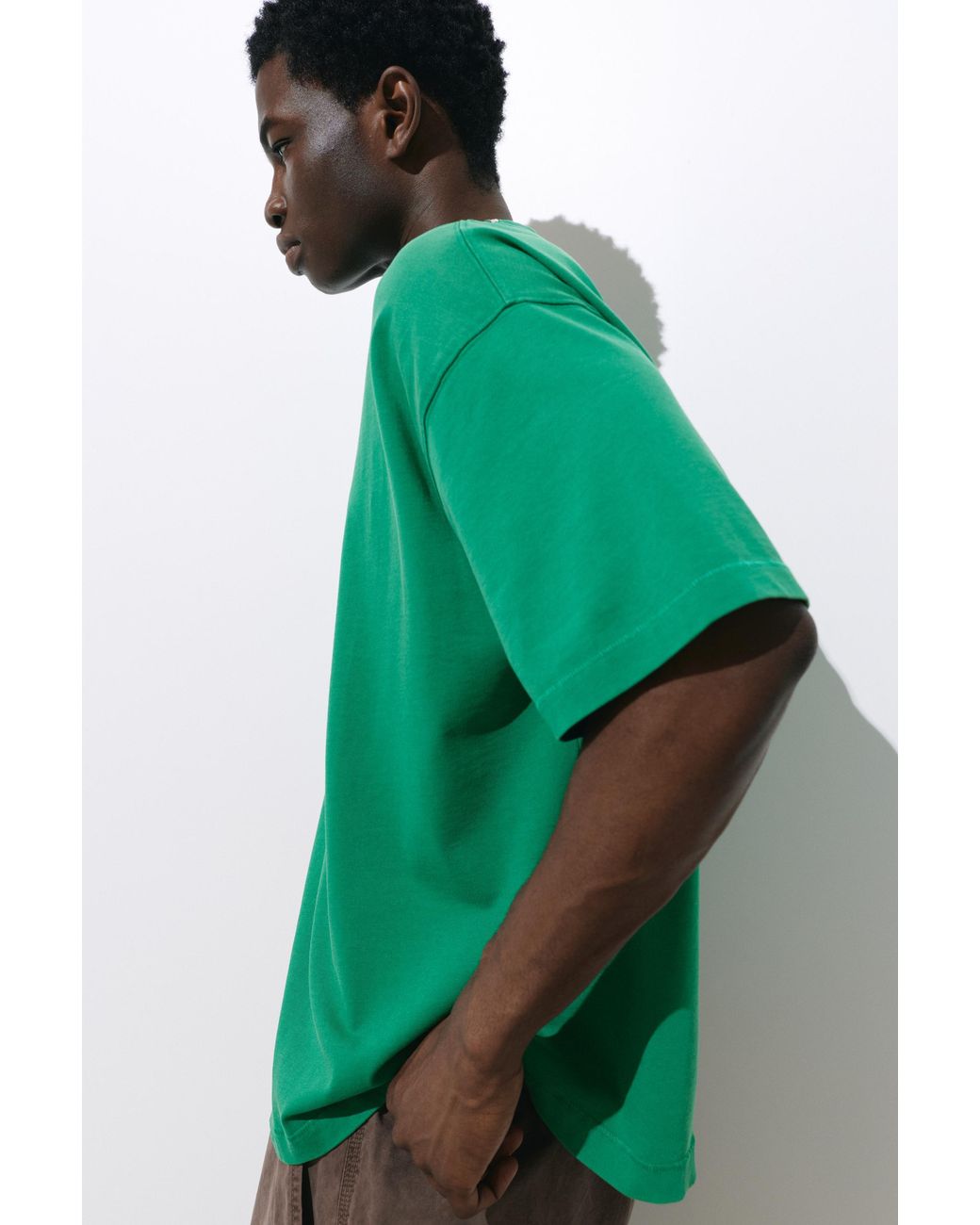 Pull&Bear Green Stwd Star T-Shirt for men