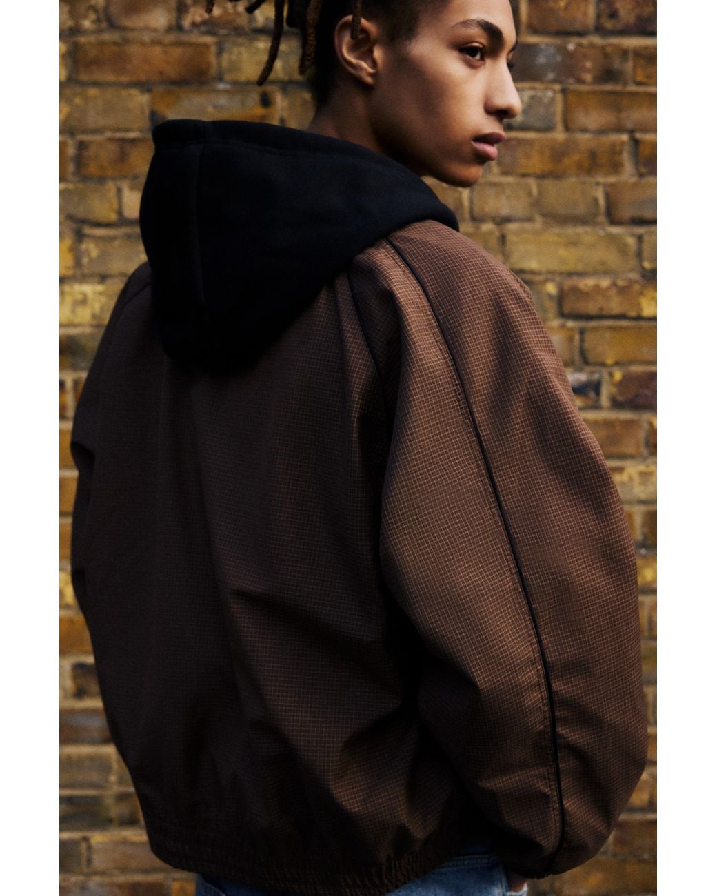 Pull&Bear Brown Stwd Check Jacket for men