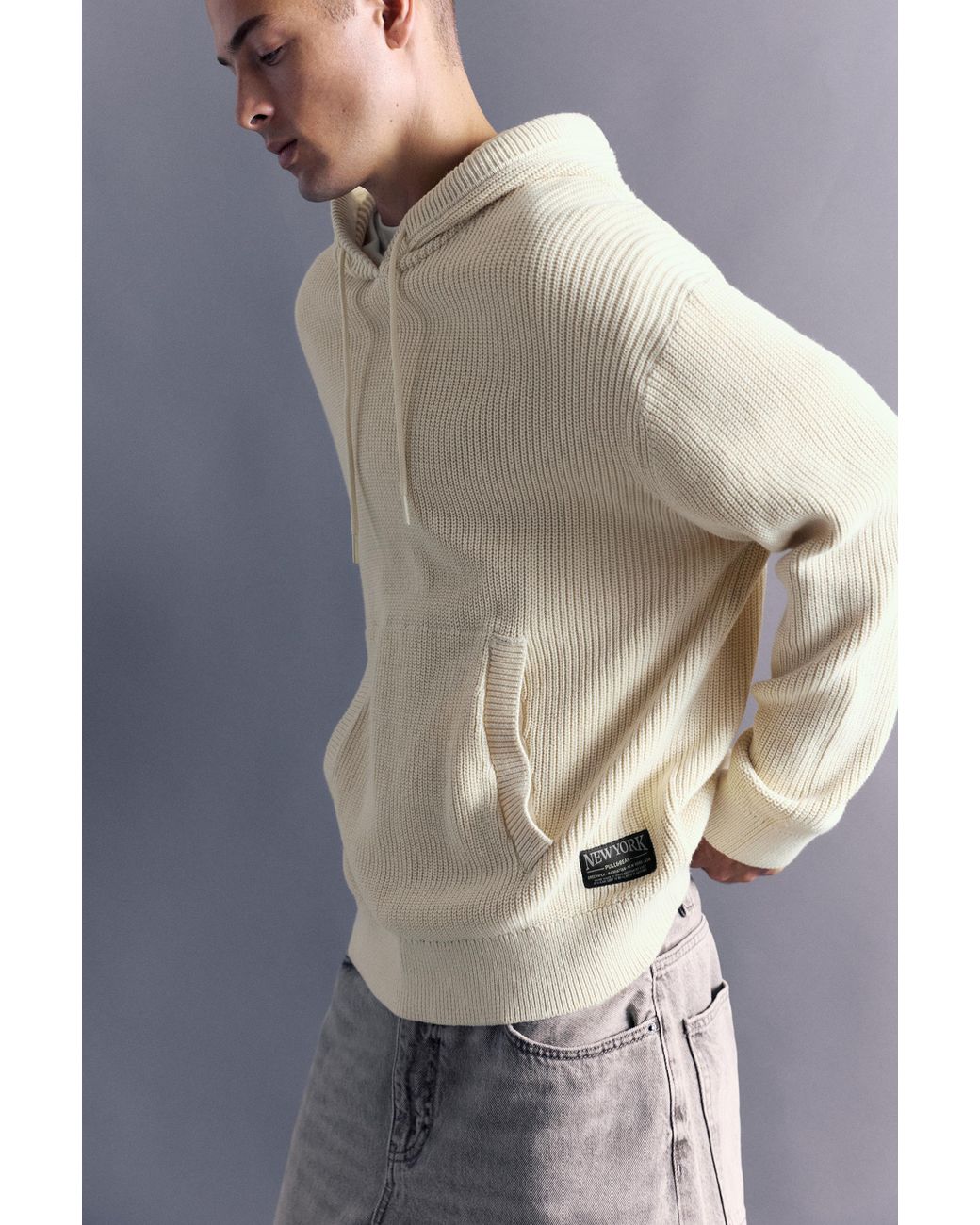 Pull À Capuche Pull&Bear pour homme en coloris Gray