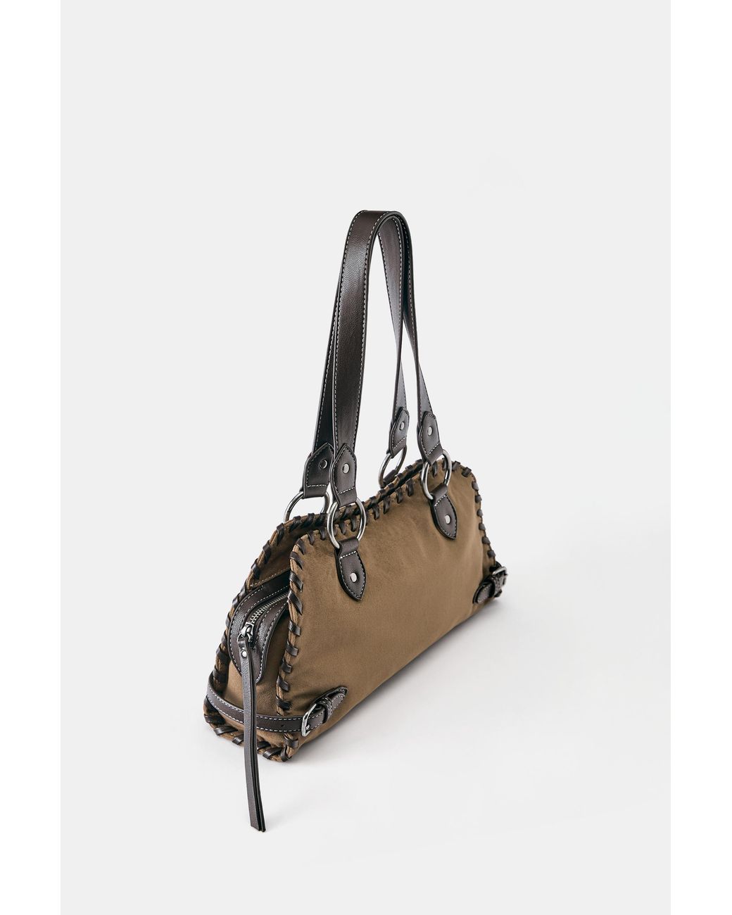 Pull&Bear Metallic Contrast Shoulder Bag