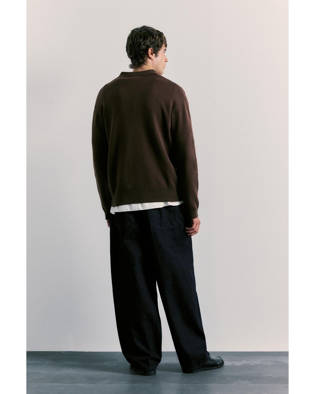 Polo di Pull&Bear in Black da Uomo