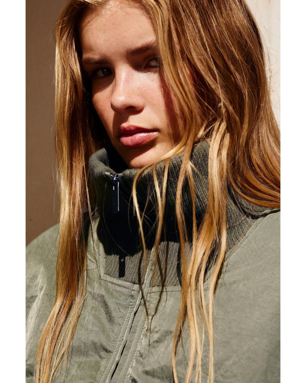 Pull&Bear Multicolor Oversize High-Neck Bomber Jacket