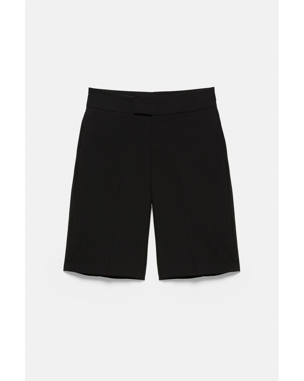 Pull&Bear Black Tailored Bermuda Shorts