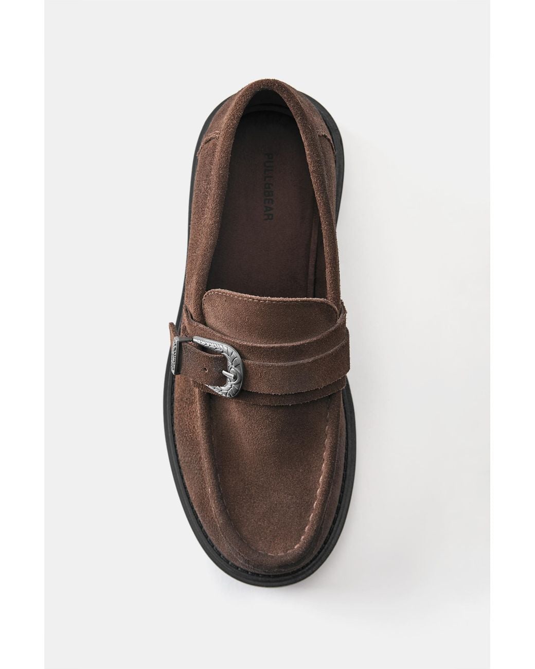 Pull&Bear White Leather Cowboy Loafers for men