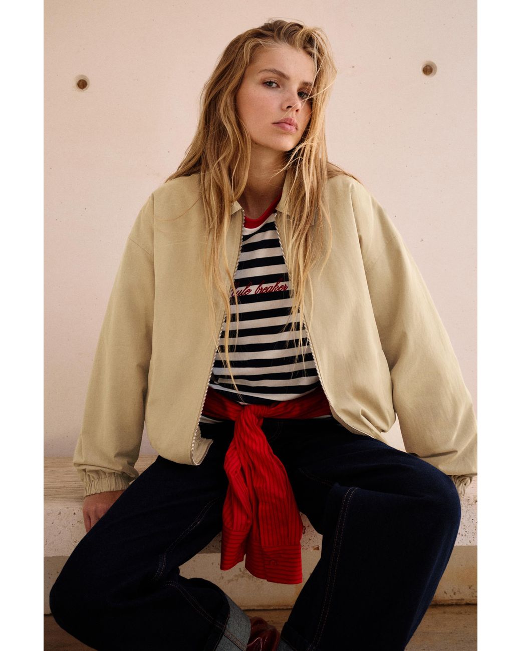Pull&Bear Green 100% Cotton Jacket