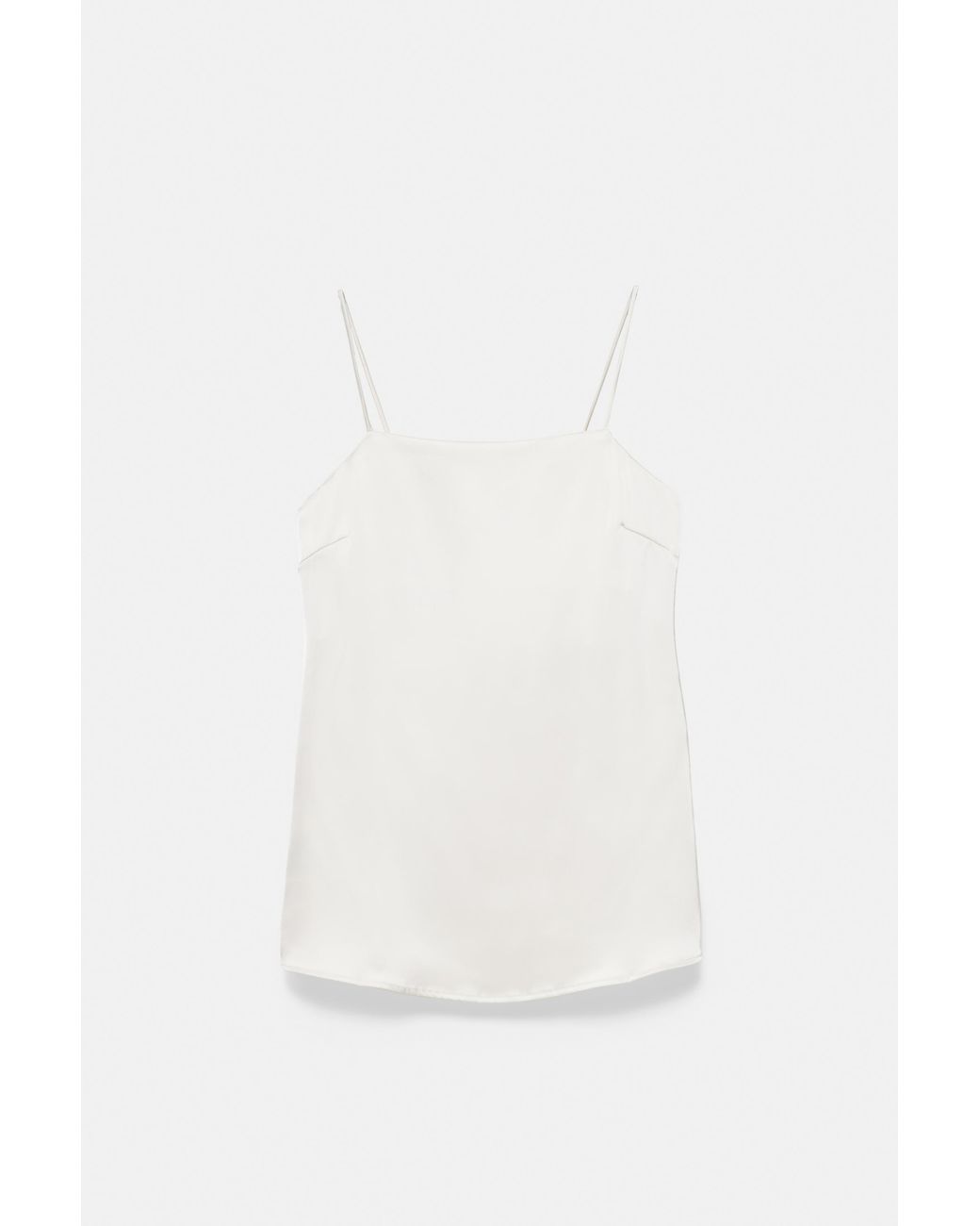 Pull&Bear Gray Satin Strap Top