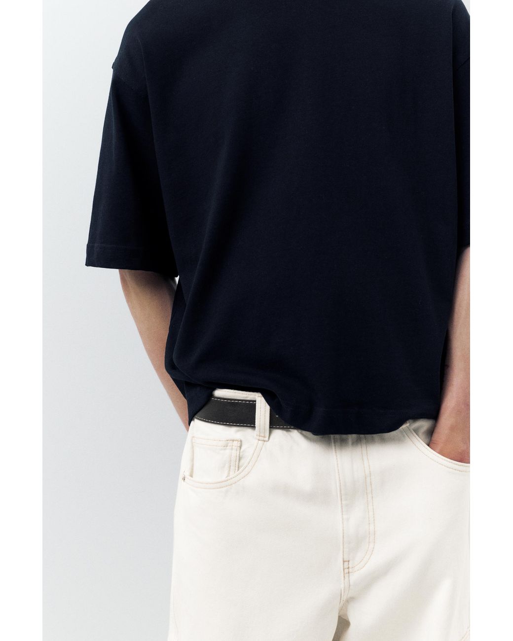Pull&Bear Baggy Cargo Jeans in het Black voor heren