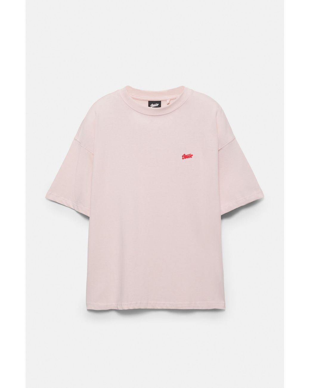 Pull&Bear White Stwd Logo Boxy T-Shirt for men