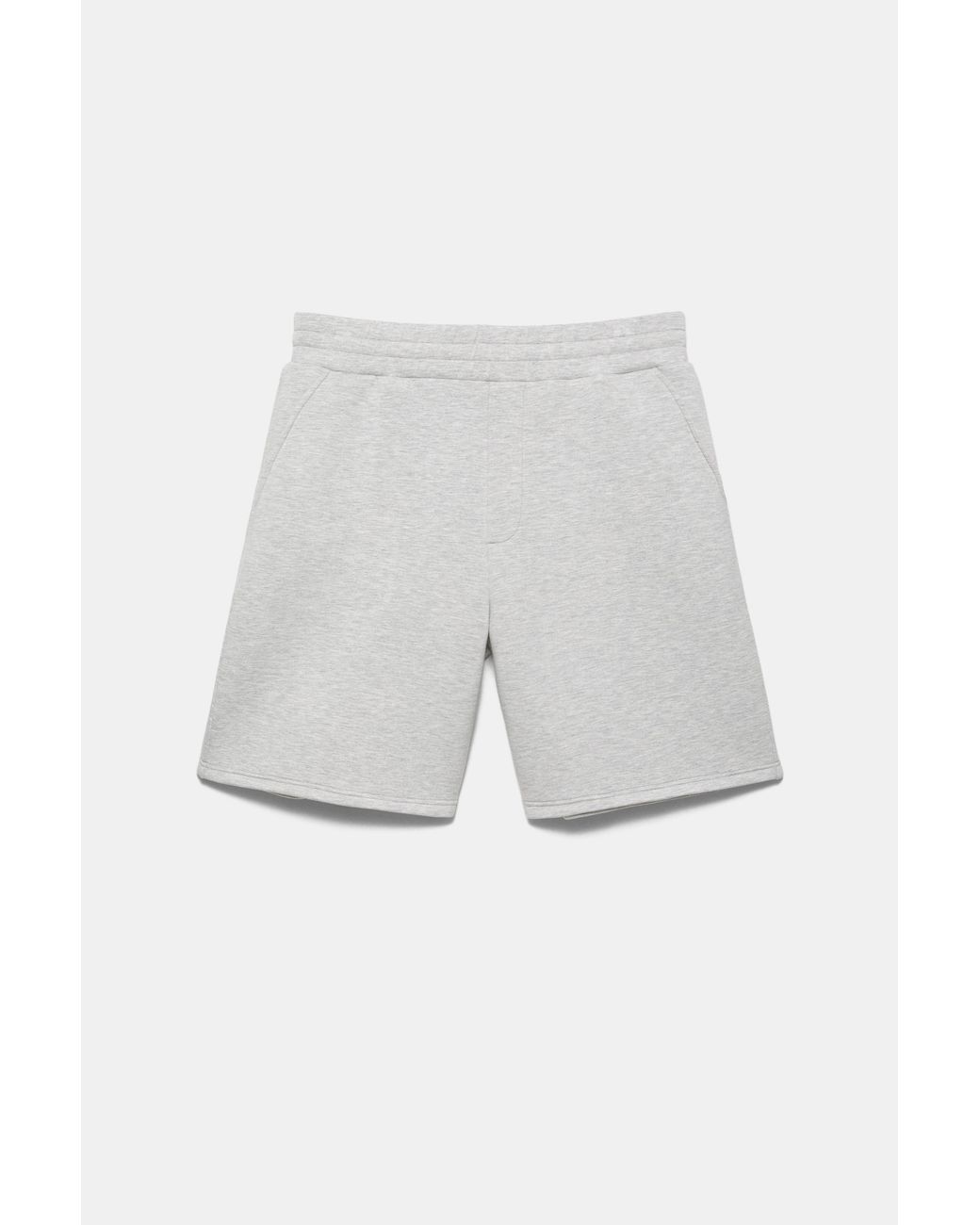 Pull&Bear Blue Neoprene-Effect Jogger Bermuda Shorts for men