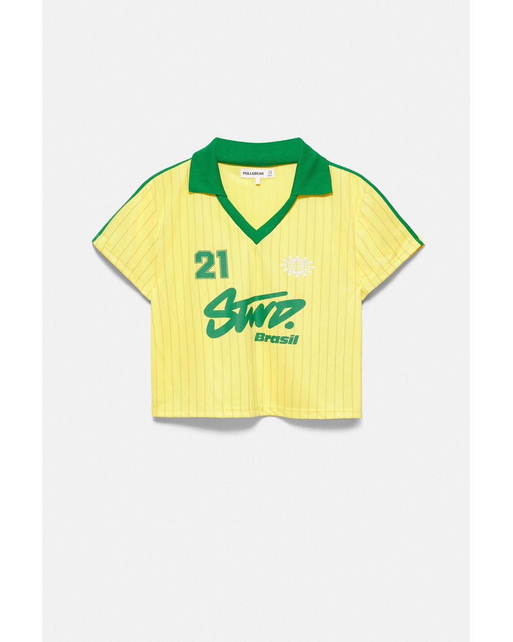 Pull&Bear Green Stwd Brasil T-Shirt
