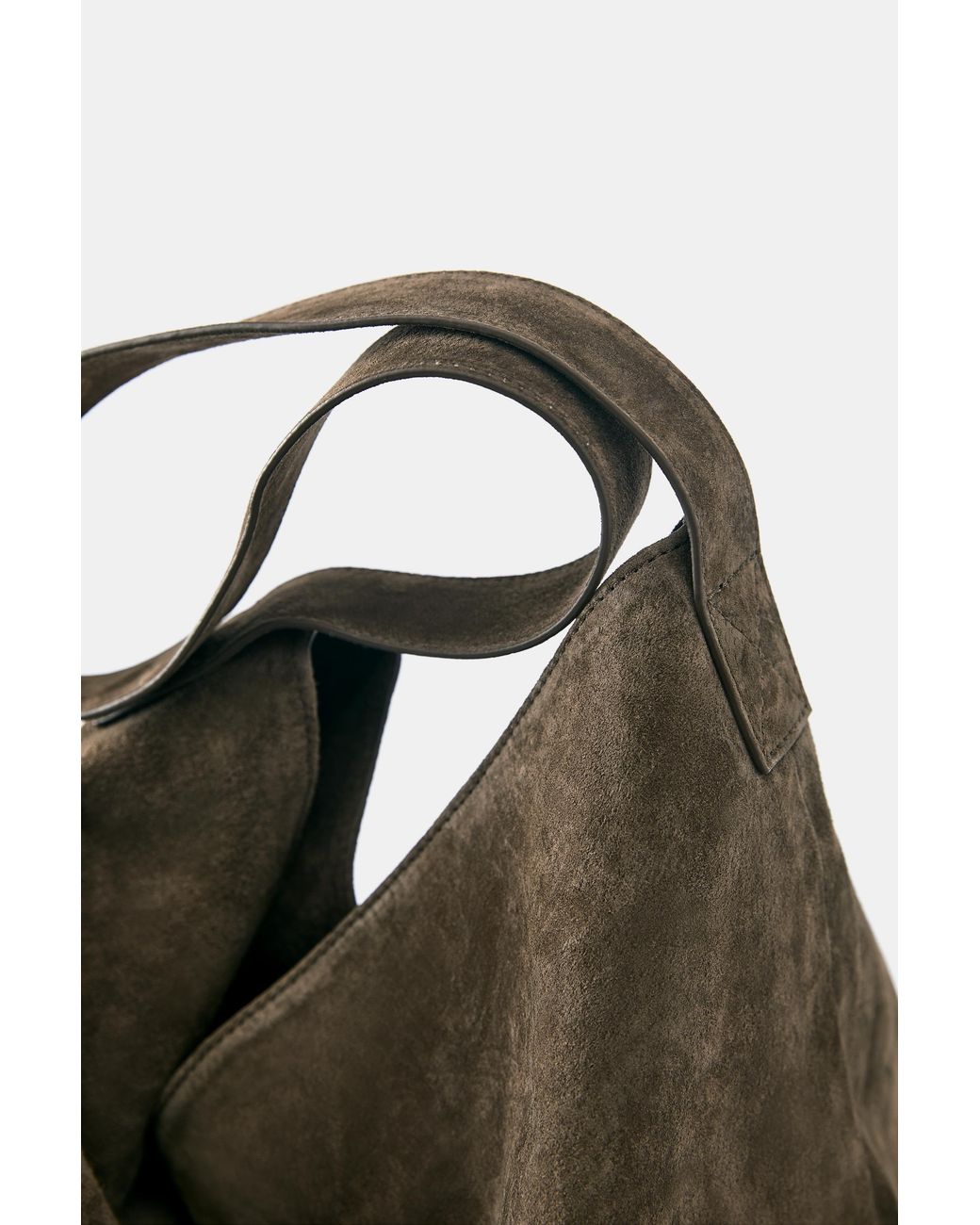 Pull&Bear Gray Leather Shopper Bag for men