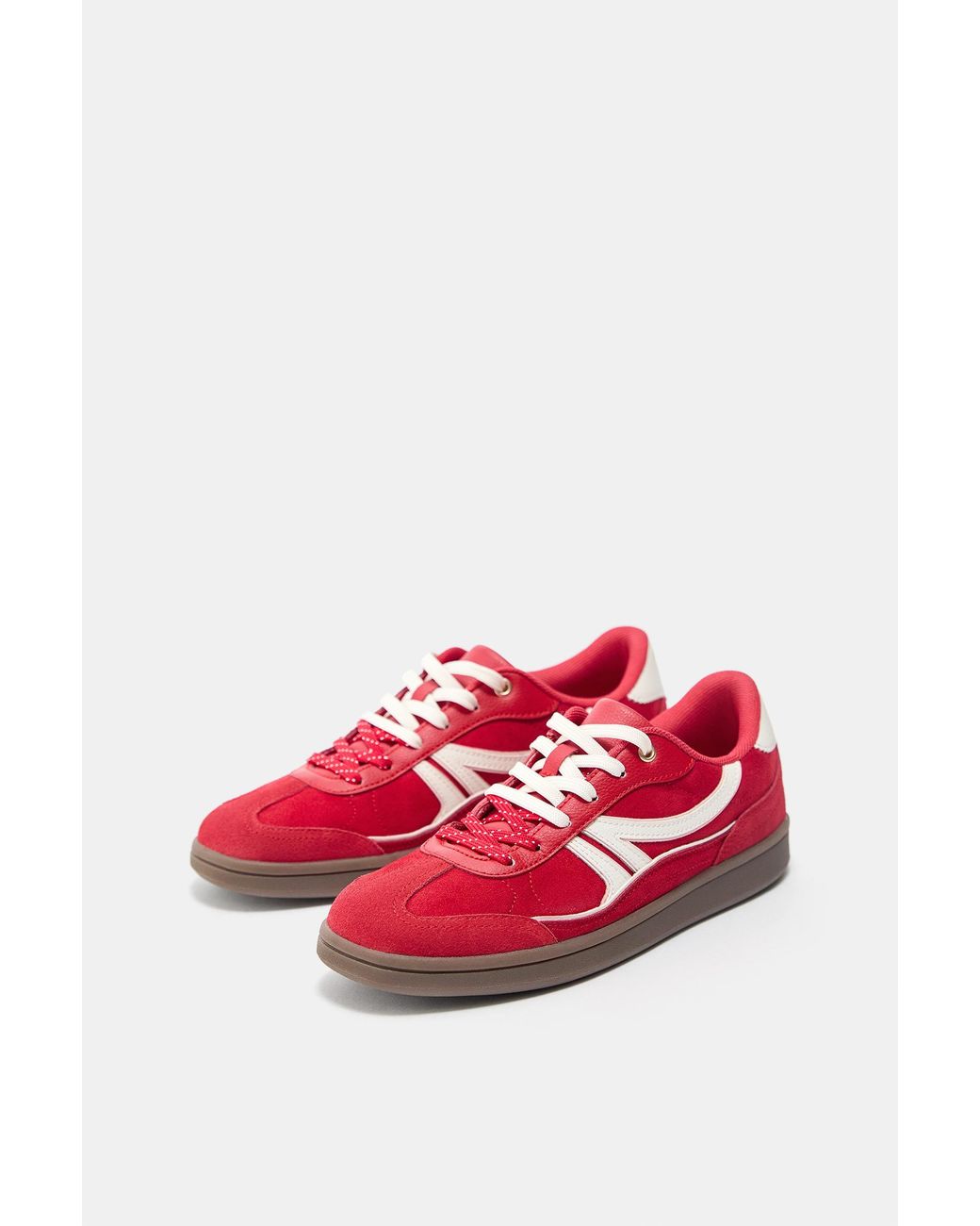 Pull&Bear Red Retro-Sneaker Mit Detail
