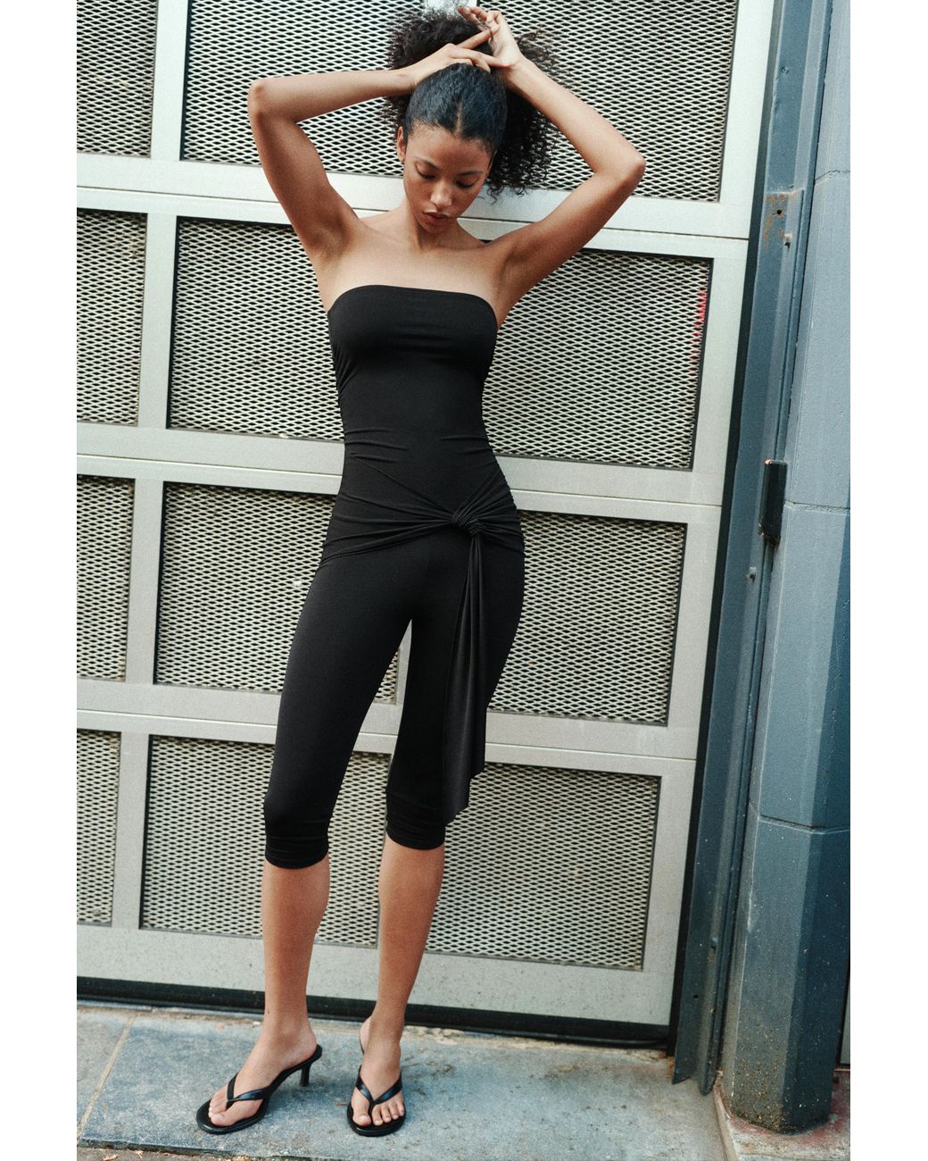 Pull&Bear Black Strapless Jumpsuit