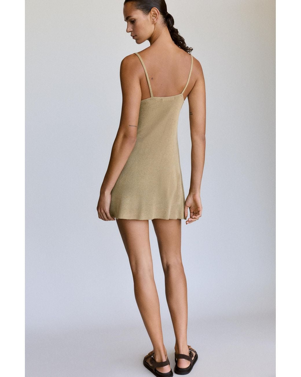 Pull&Bear Multicolor Strappy Knit Short Dress