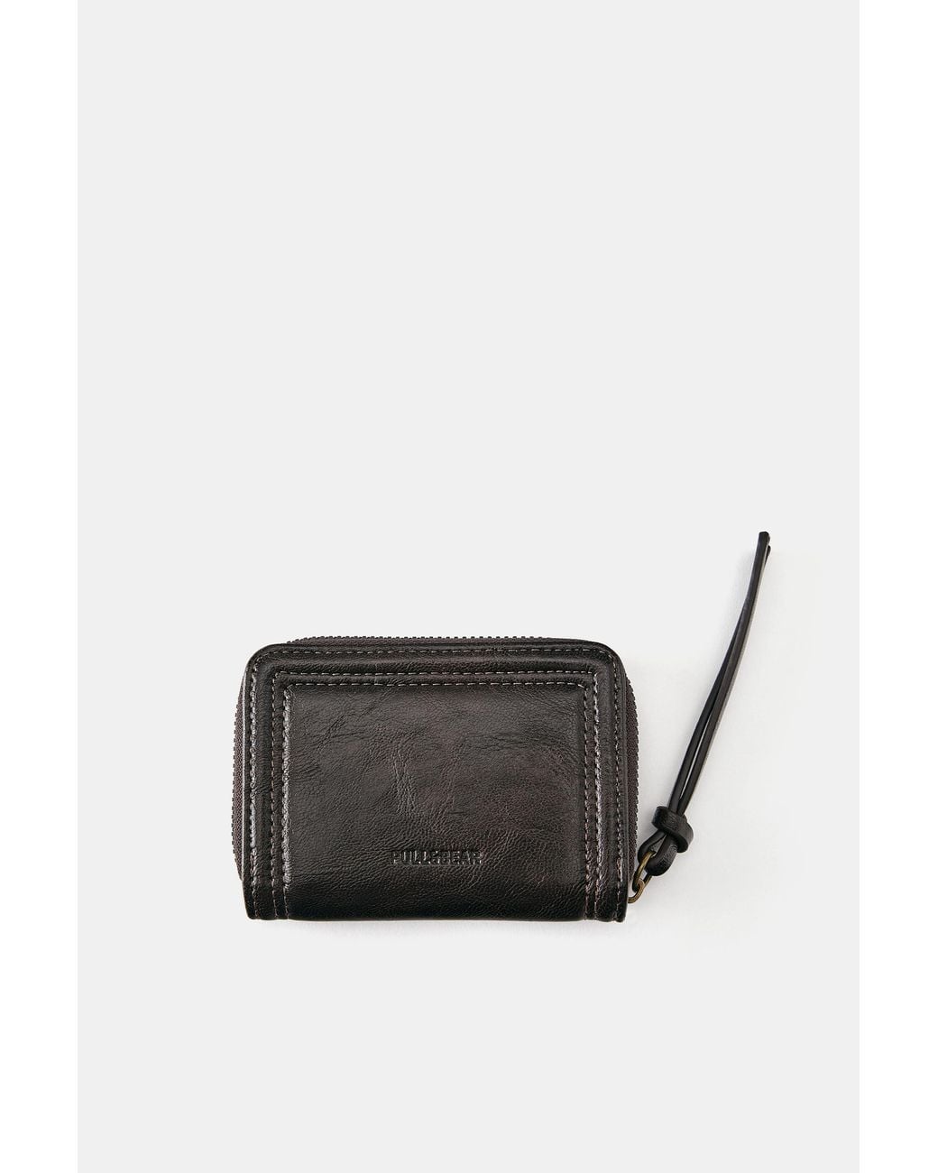 Porte-Monnaie Effet Usé Pull&Bear en coloris Black