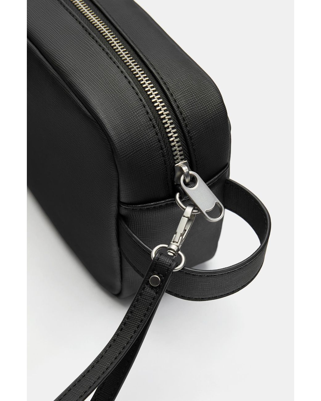 Pull&Bear Black Handle Wash Bag for men