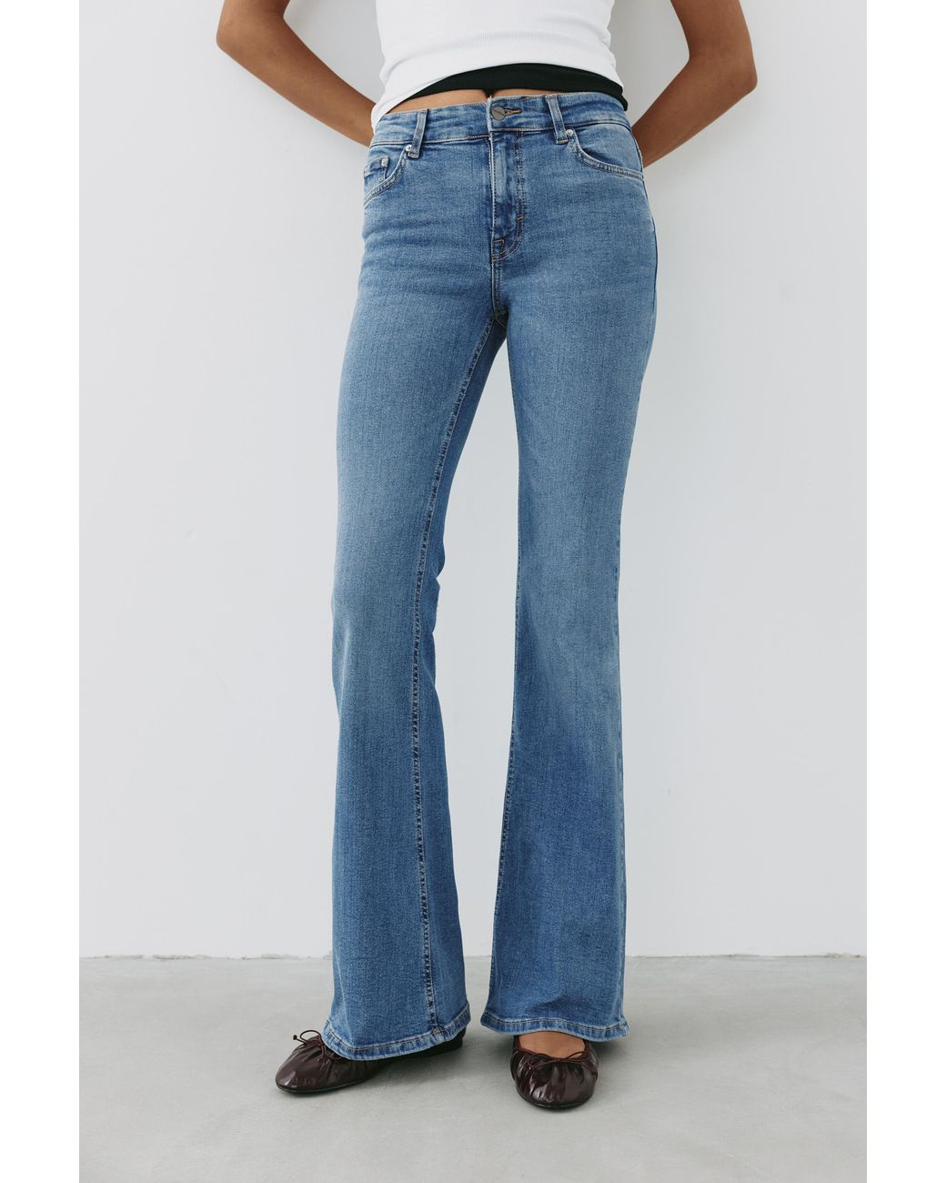Jean Skinny Flare Pull&Bear en coloris Blue