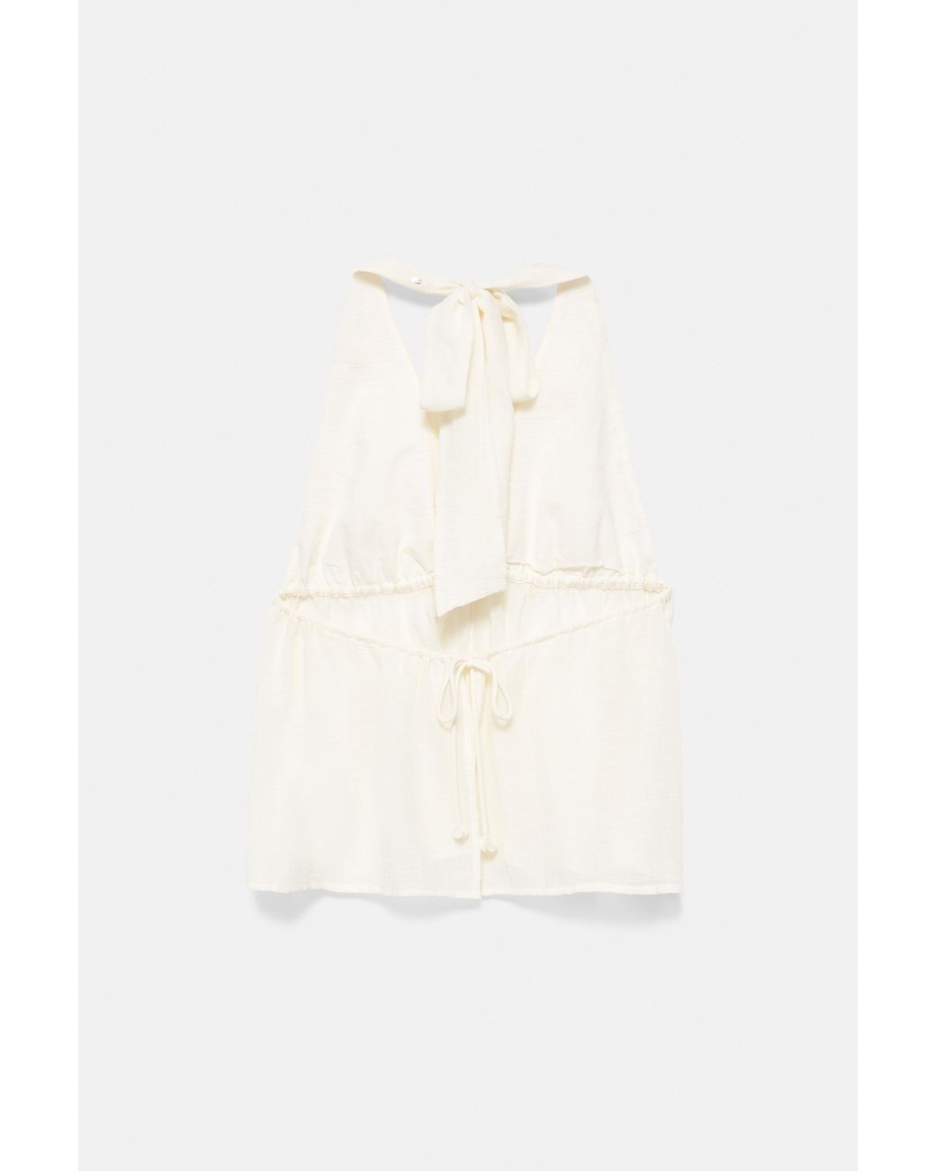 Pull&Bear Brown Mirror-Detail Halter Top