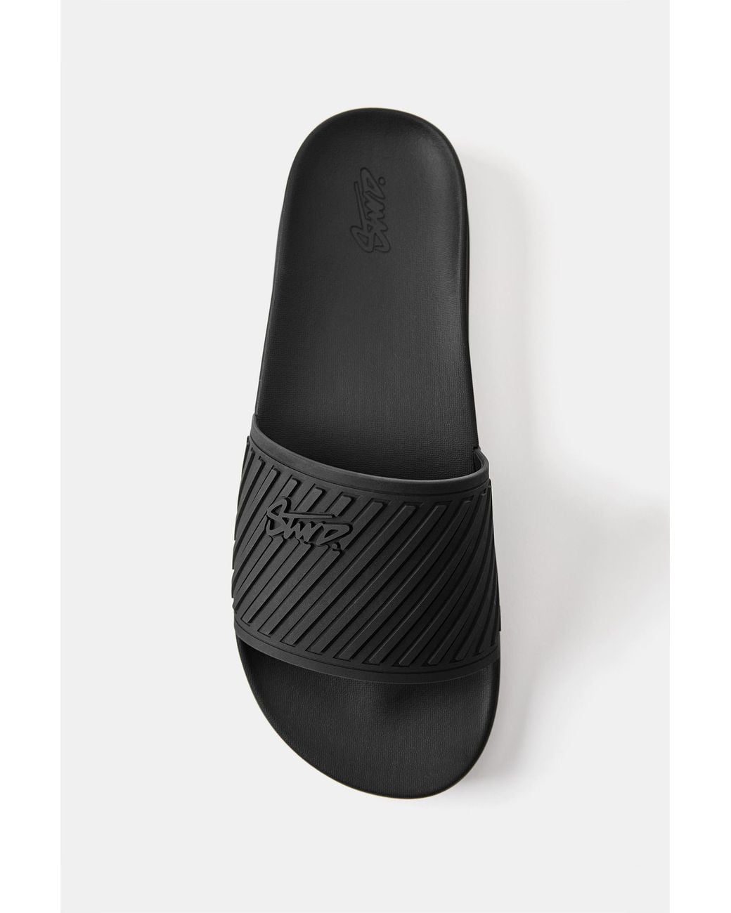 Pull&Bear White Stwd Rubberised Sandals for men