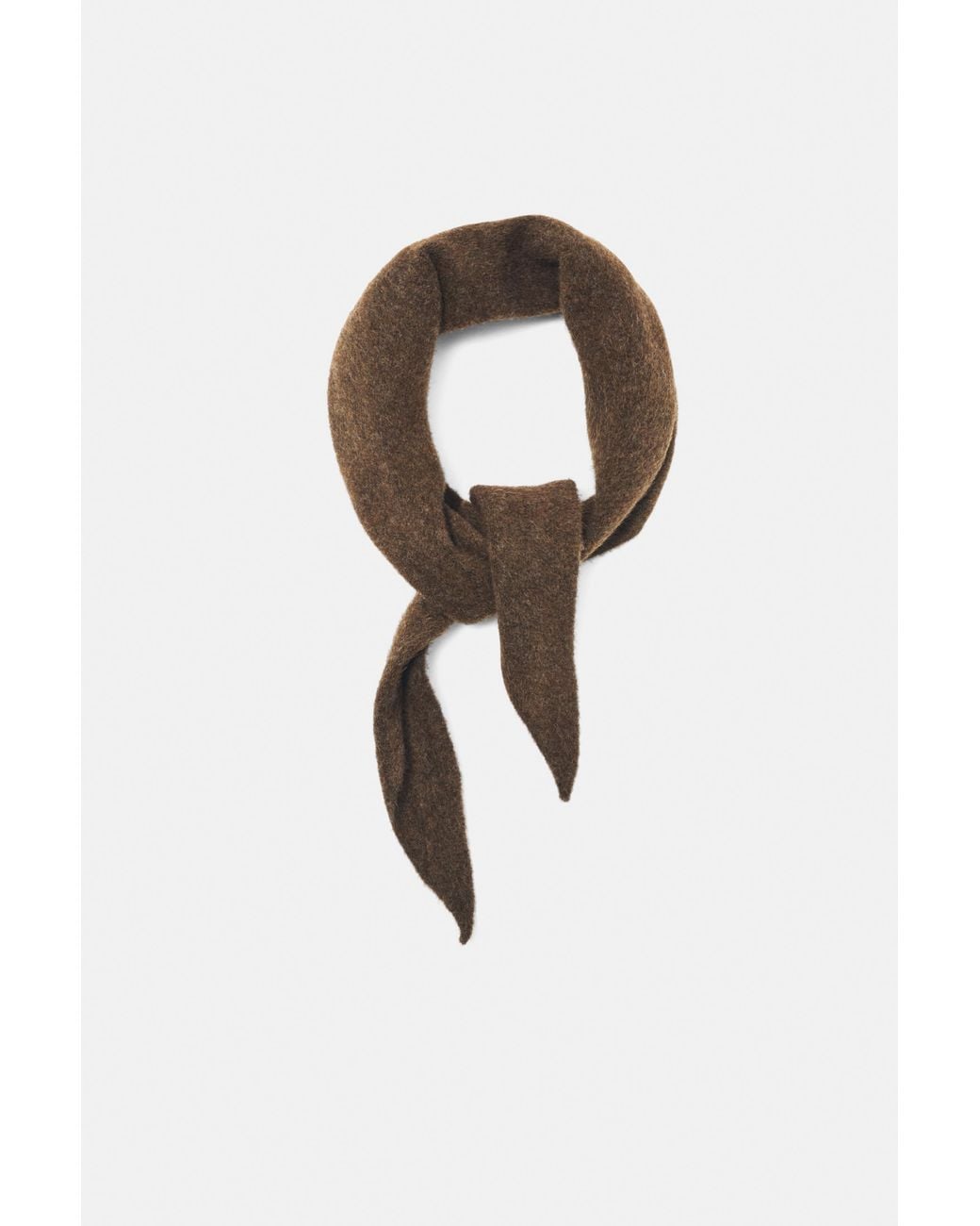 Pull&Bear Gebreide Driehoekige Sjaal in het Brown