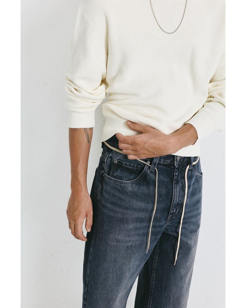 Jeans Baggy di Pull&Bear in White da Uomo