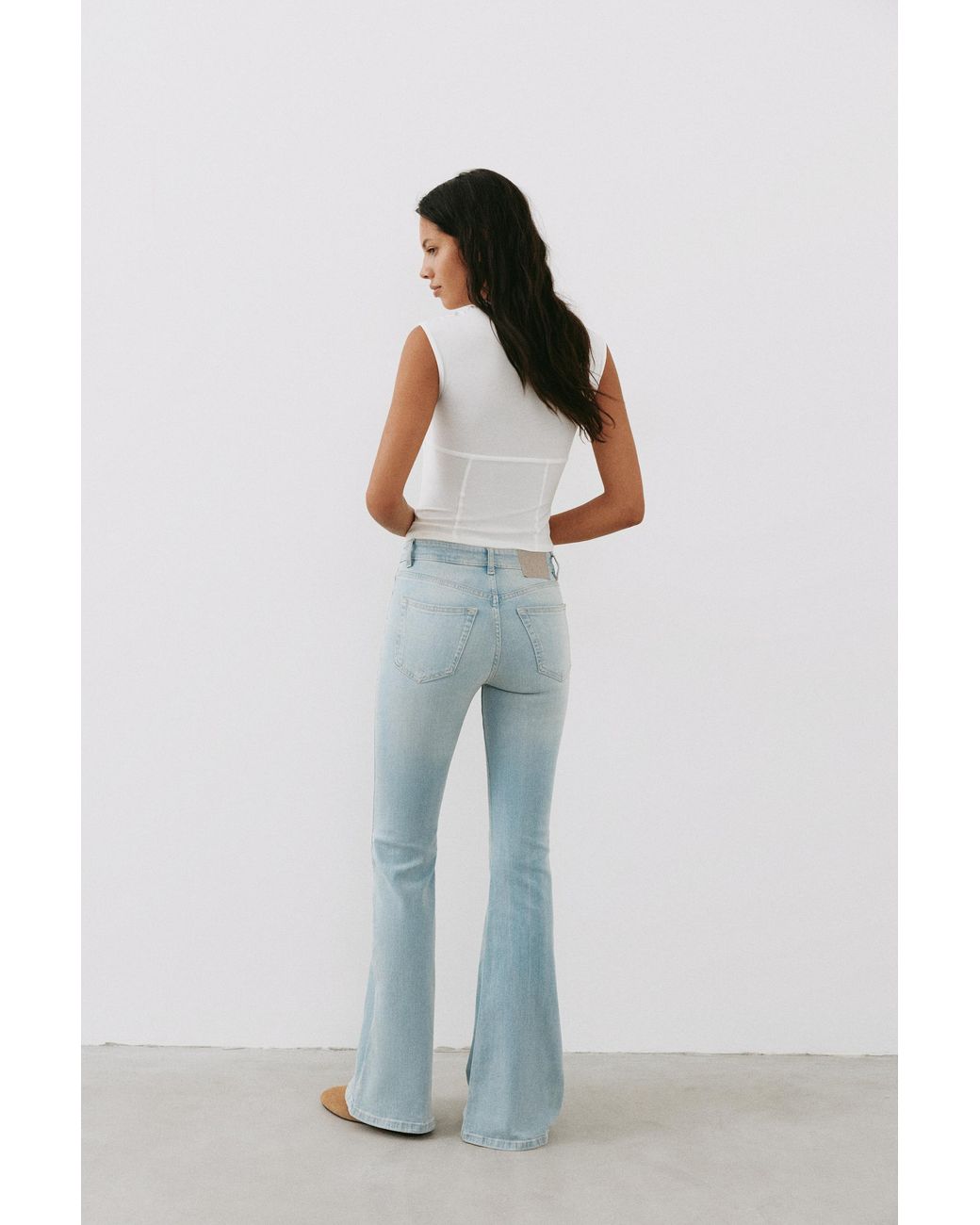Pull&Bear Blue Skinny Flared Jeans