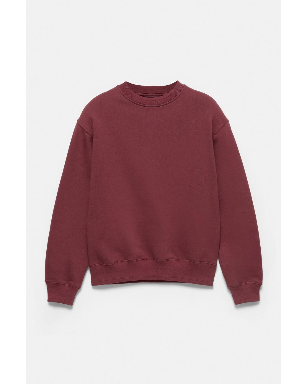 Pull&Bear Red Relaxed Fit Round Neck Sweatshirt for men