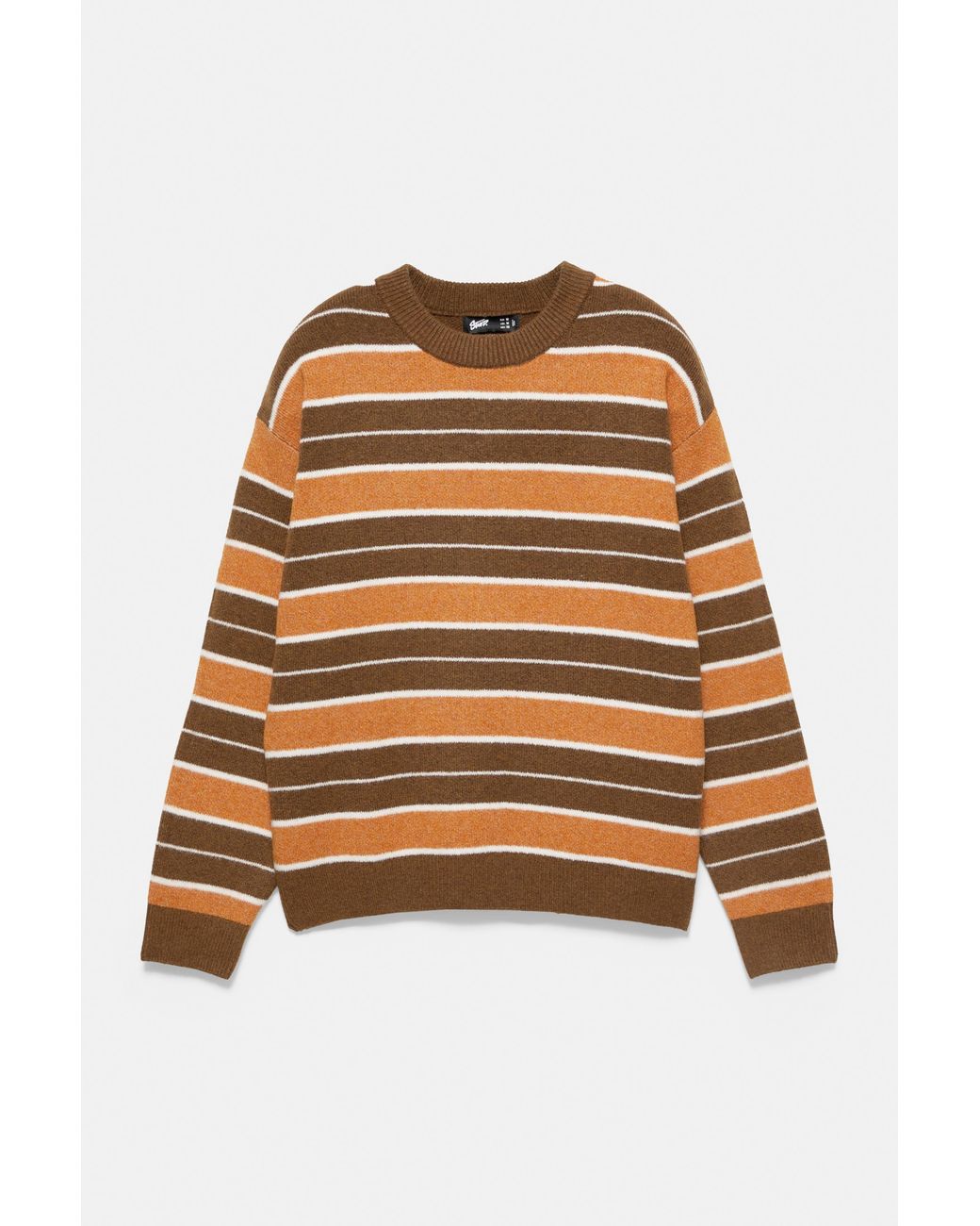 Pull Rayé Pull&Bear pour homme en coloris White