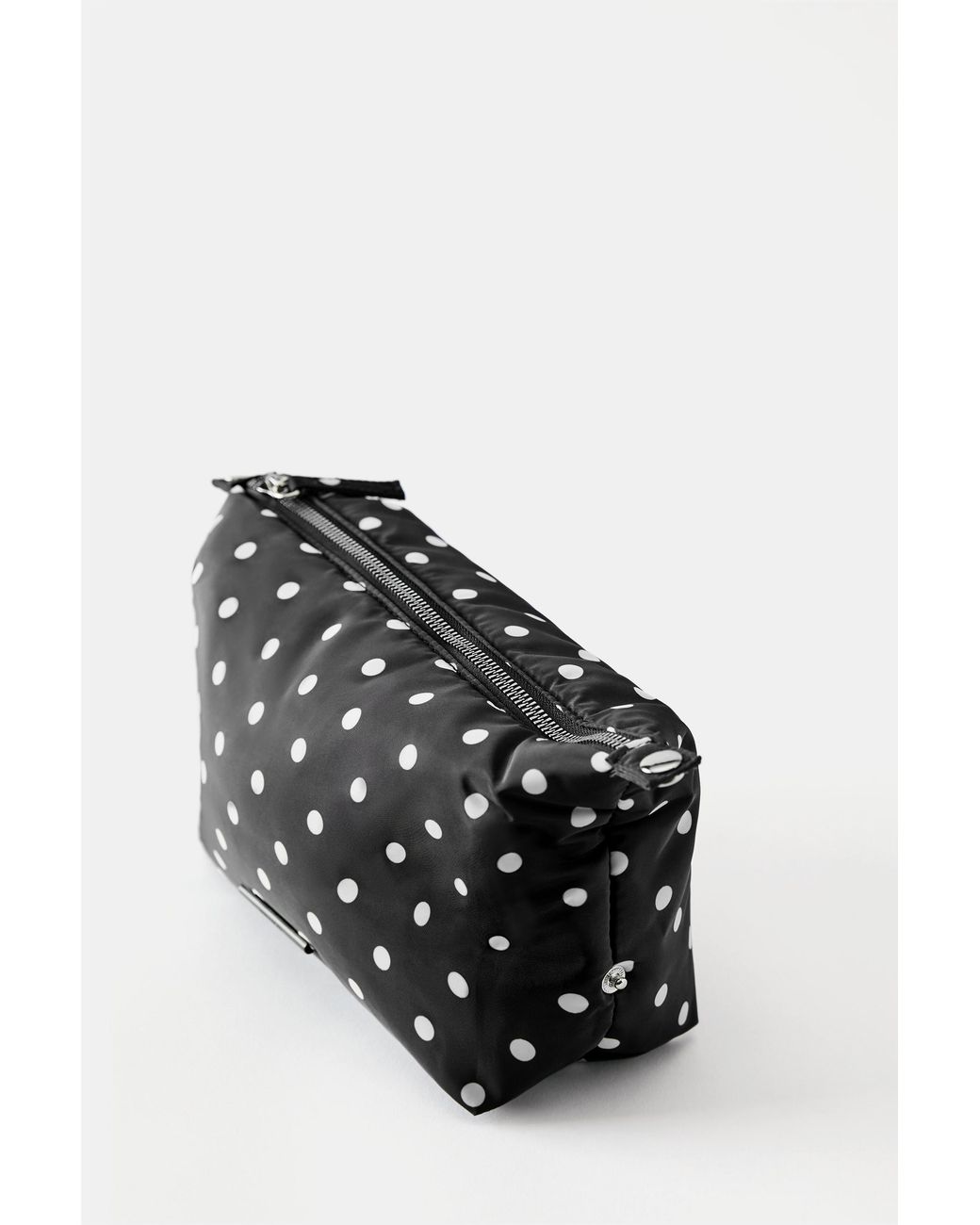 Pull&Bear Black Polka Dot Nylon Wash Bag