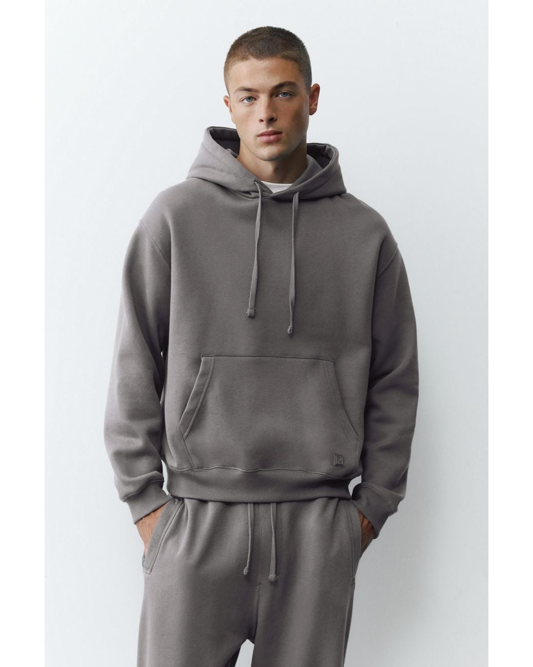 Pull&Bear Gray Pack Of Jogging Trousers And Sweatshirt for men