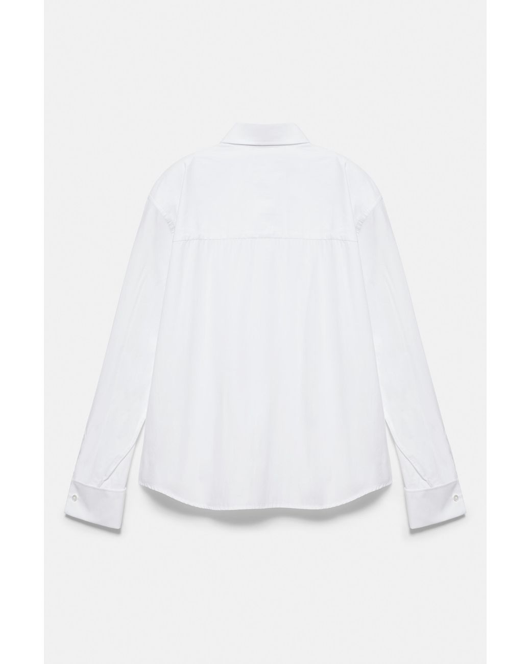 Pull&Bear White Oscar Ouyang Pleated Shirt for men