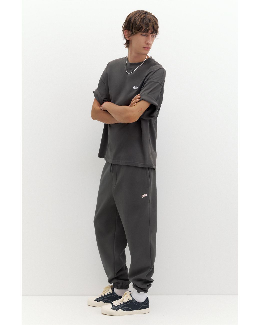 Pull&Bear Black Stwd Joggers for men