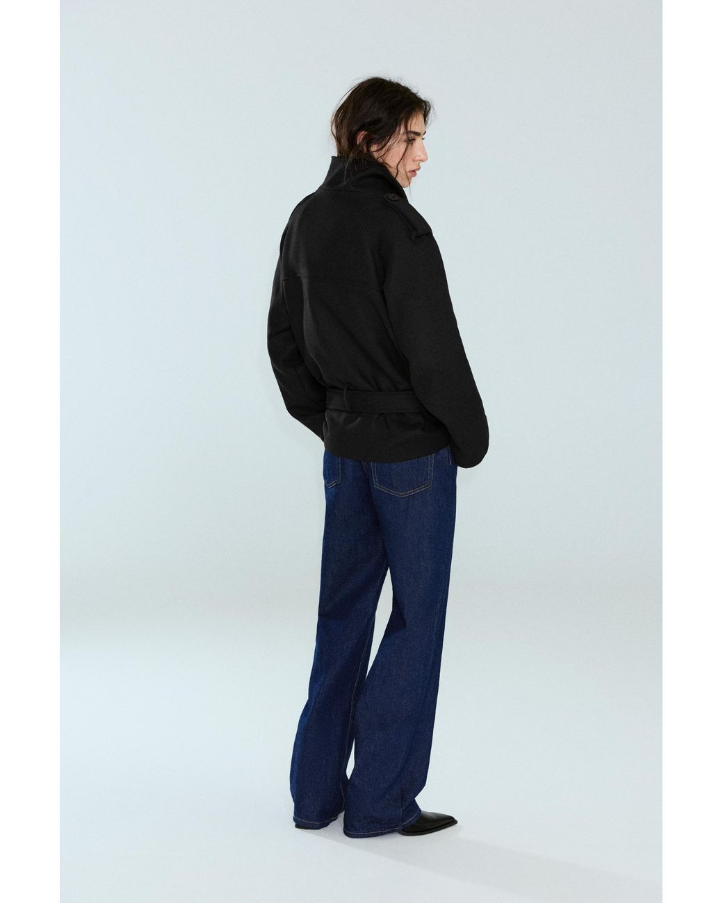 Trench Corto di Pull&Bear in Black