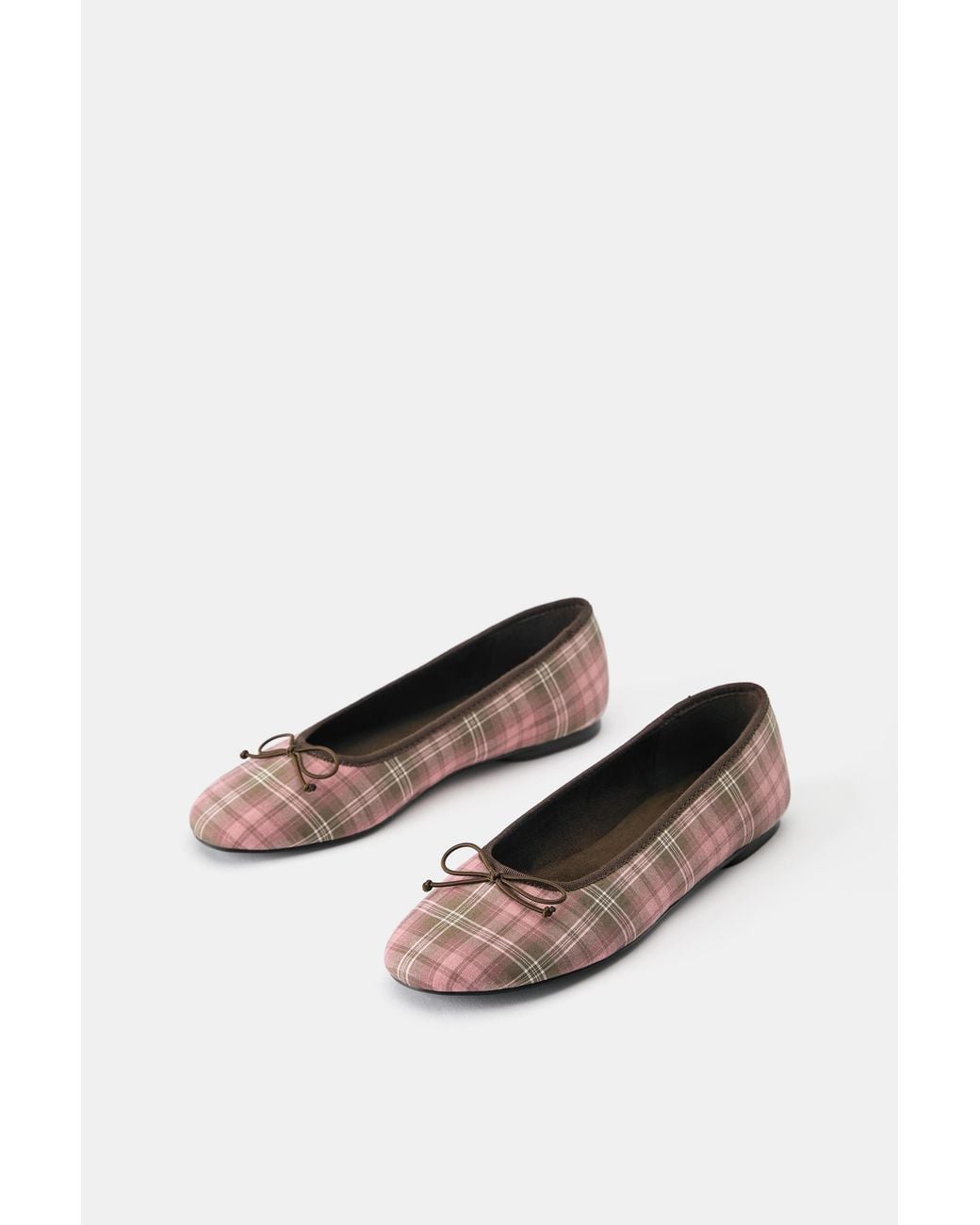 Ballerines À Carreaux Pull&Bear en coloris Black