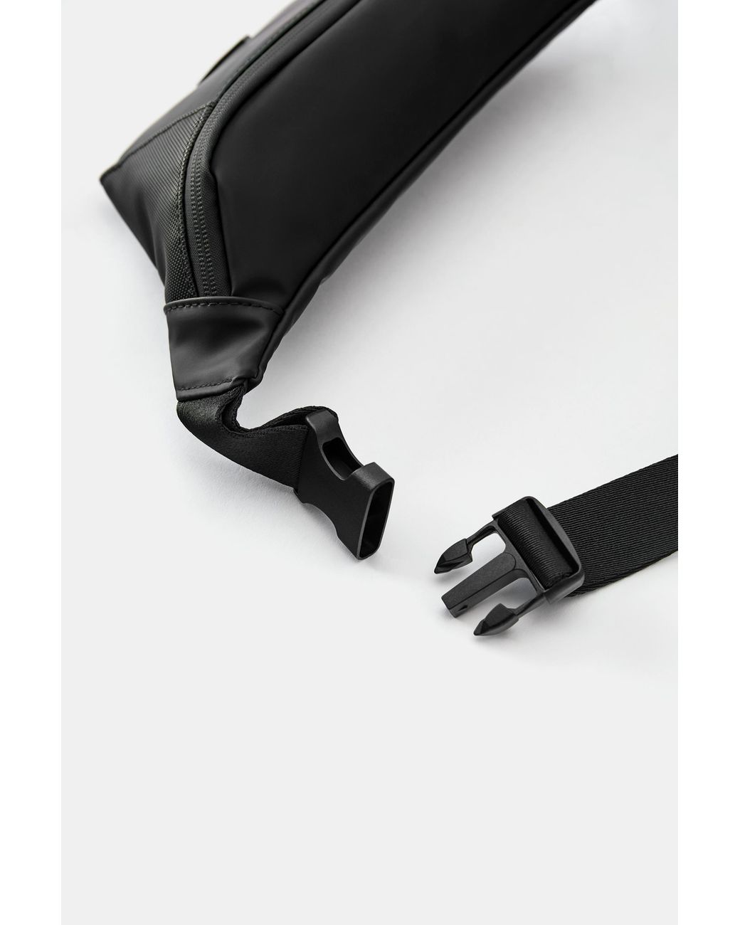 Pull&Bear Gray Rubberised Belt Bag for men