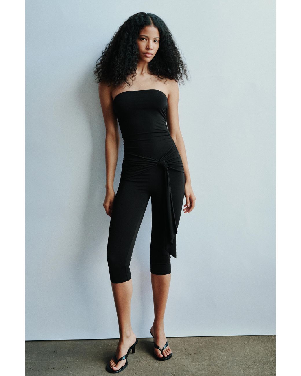Pull&Bear Black Strapless Jumpsuit