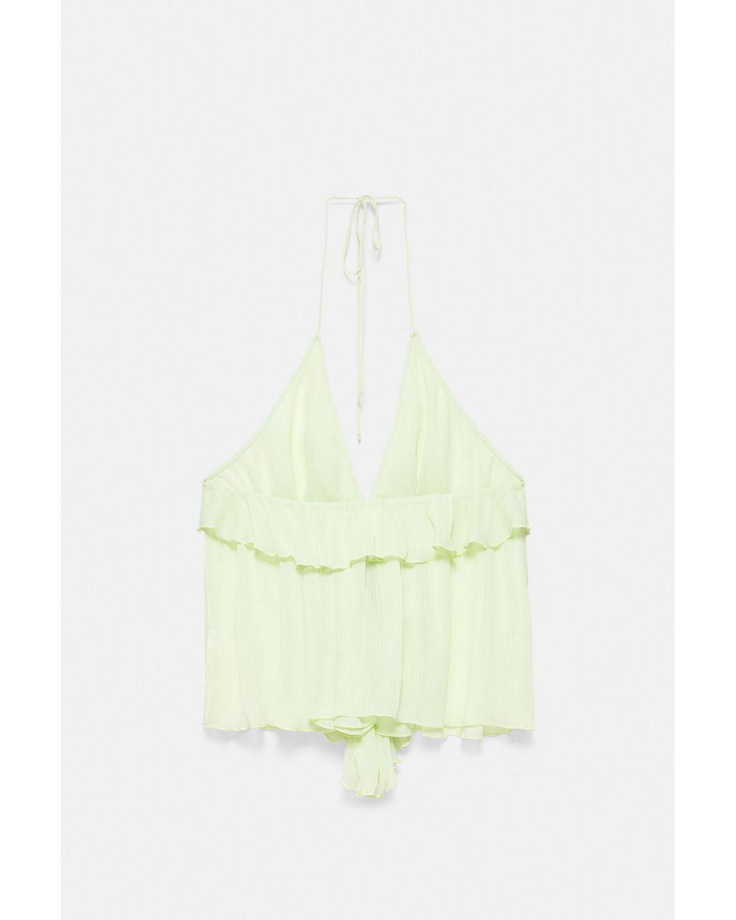 Top Halter Con Volant di Pull&Bear in White