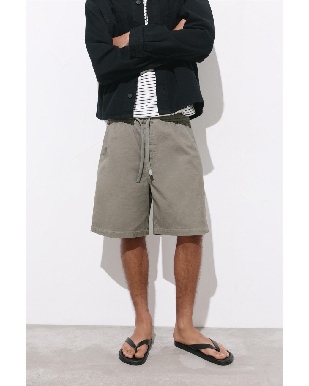 Short Jogging Pull&Bear pour homme en coloris White