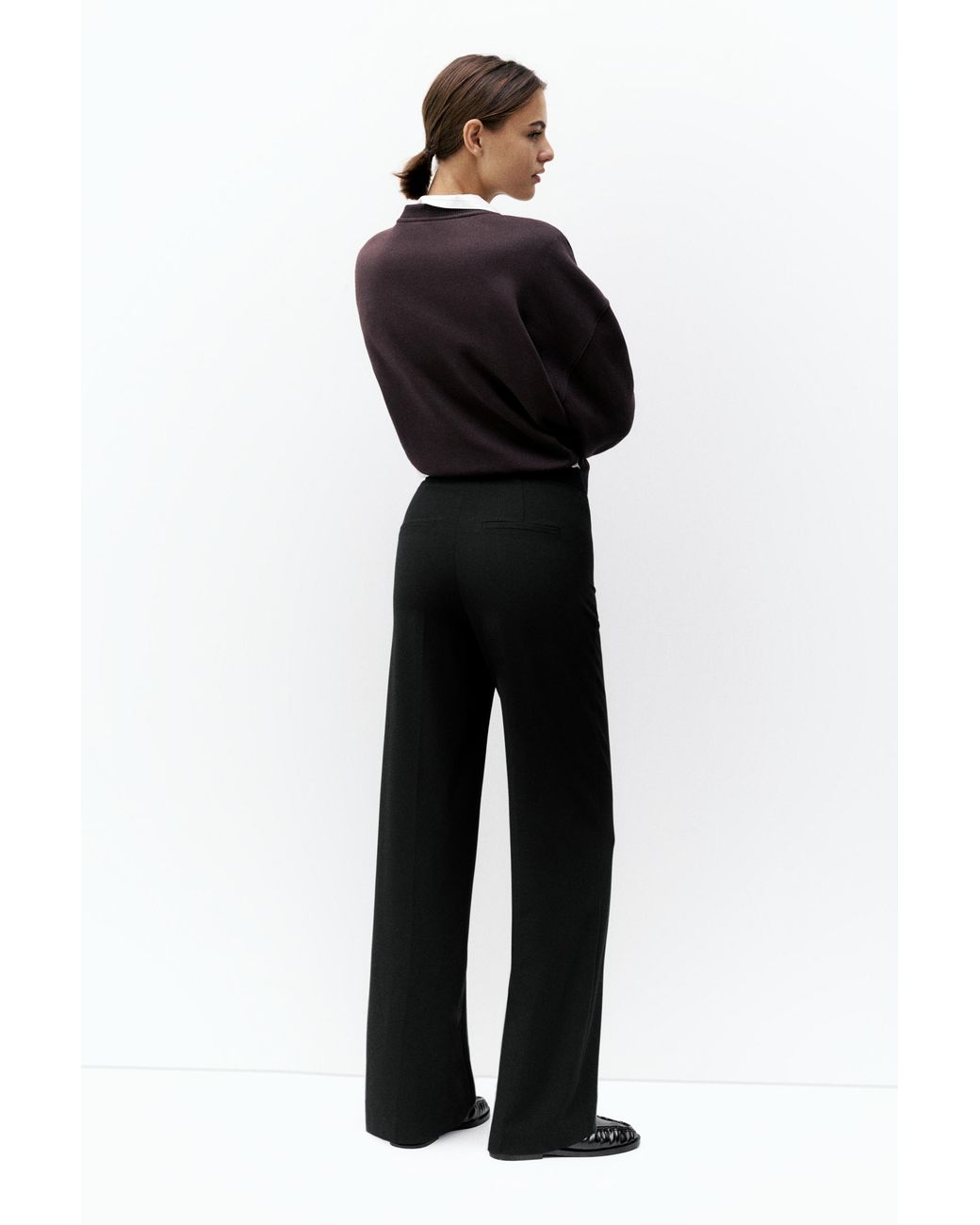 Pull&Bear Blue Darted Smart Trousers